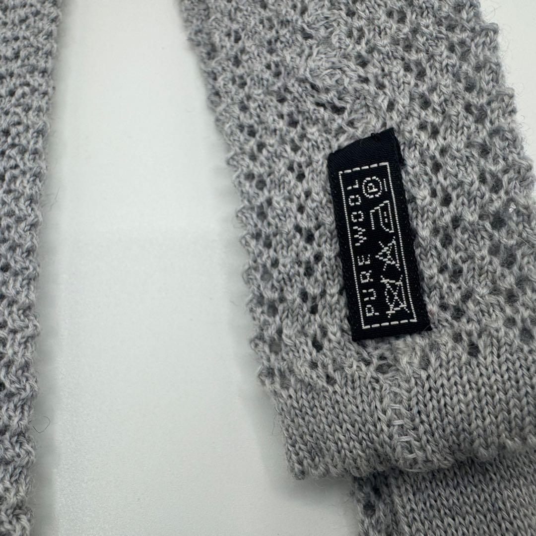 G*3様 【美品】　エルメス ニットタイ ソリッド ネクタイ