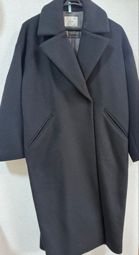 Manteco ブラック オーバーチェスターコート　34