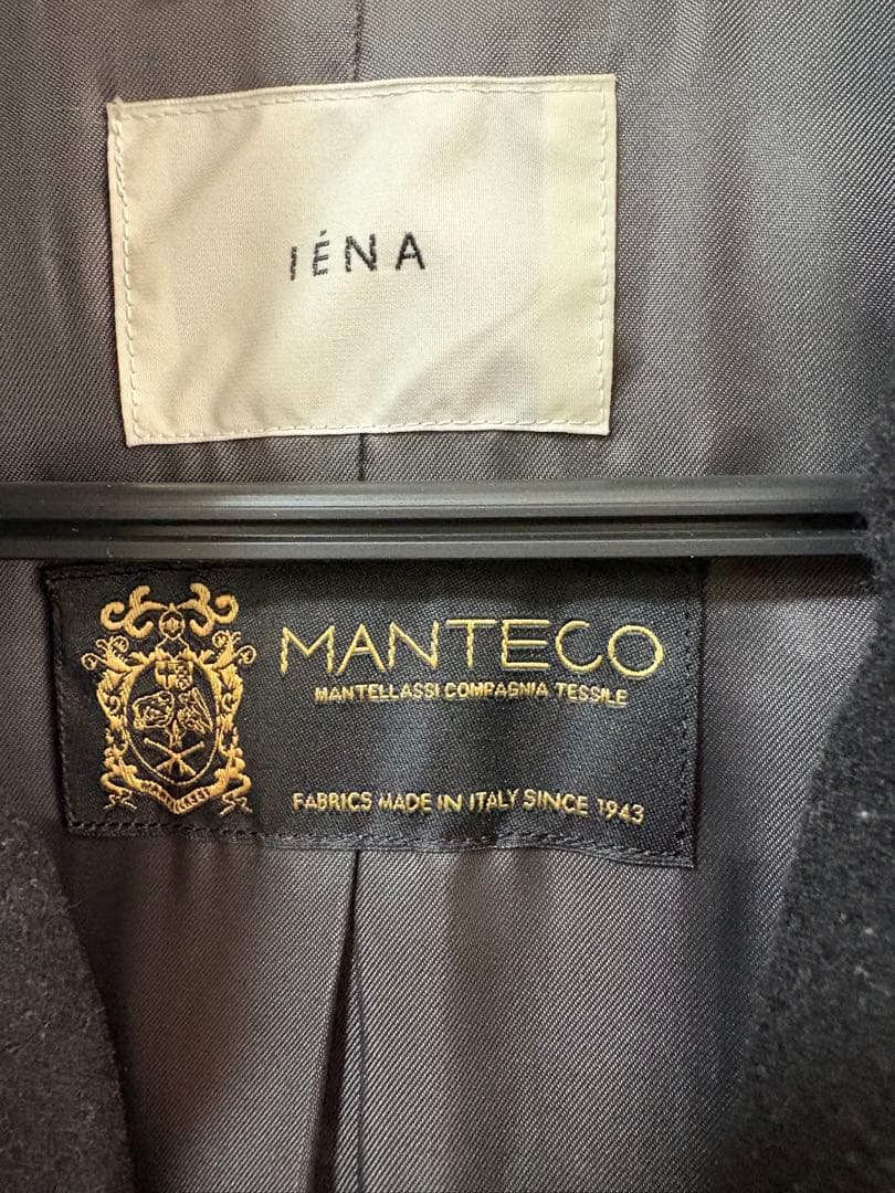 Manteco ブラック オーバーチェスターコート　34