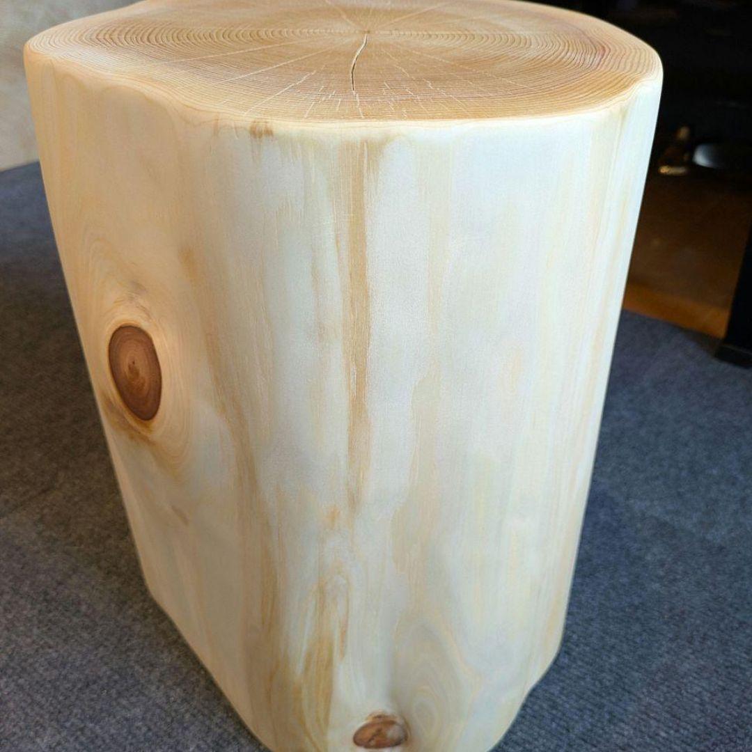 天然ヒバ　切り株　丸太　椅子　スツール　テーブル　高さ約33㎝