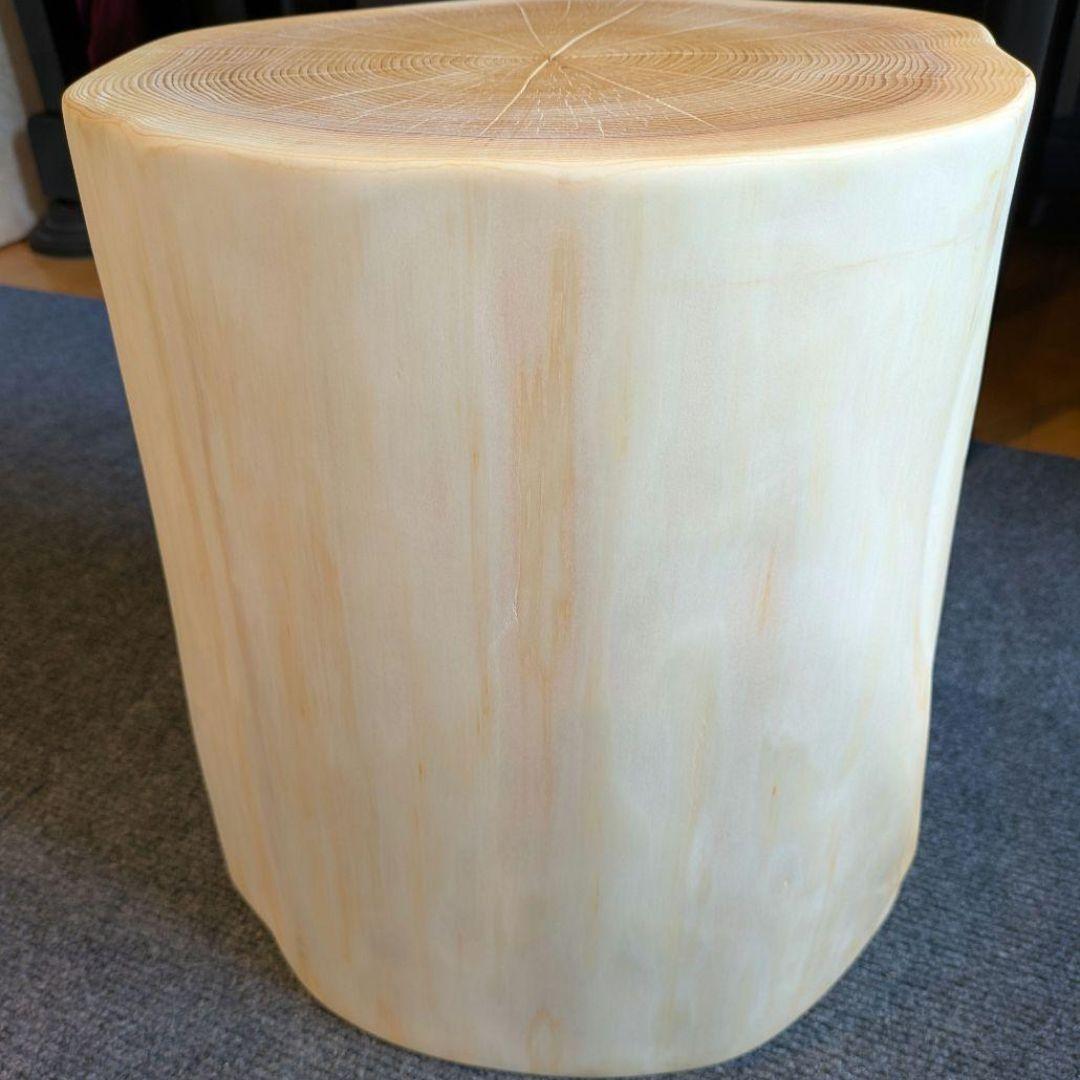 天然ヒバ　切り株　丸太　椅子　スツール　テーブル　高さ約33㎝