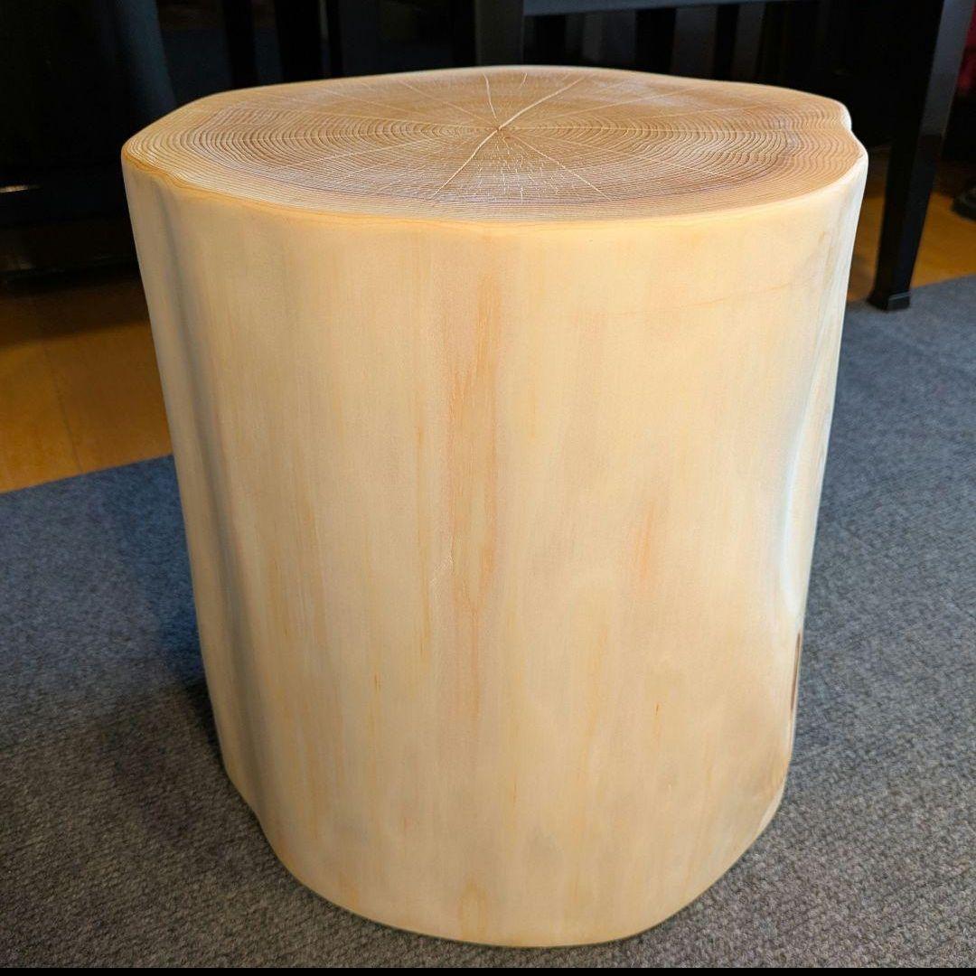 天然ヒバ　切り株　丸太　椅子　スツール　テーブル　高さ約33㎝