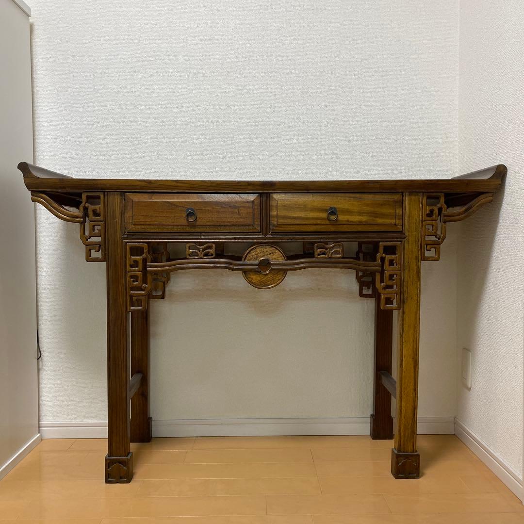 アンティーク家具　コンソール　机　使いやすい　w133 H85 D35