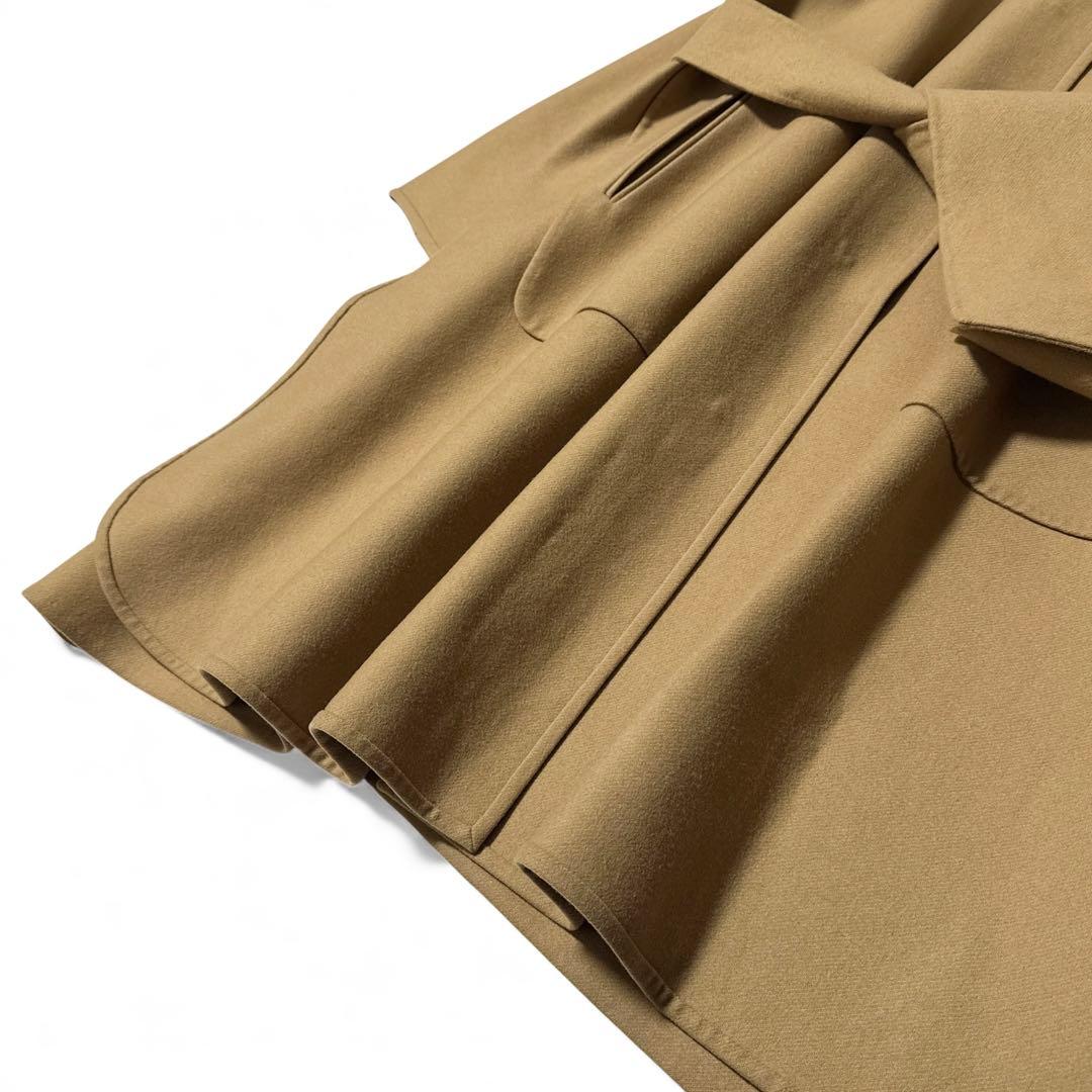 定価16万✨　ドゥロワー　ウールメルトンリバーノーカラーコート　ベージュ　38