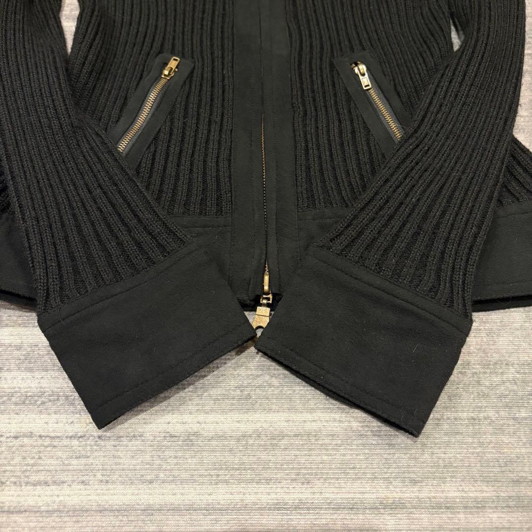 archive grunge ファー付きドライバーズニット 平成ギャル