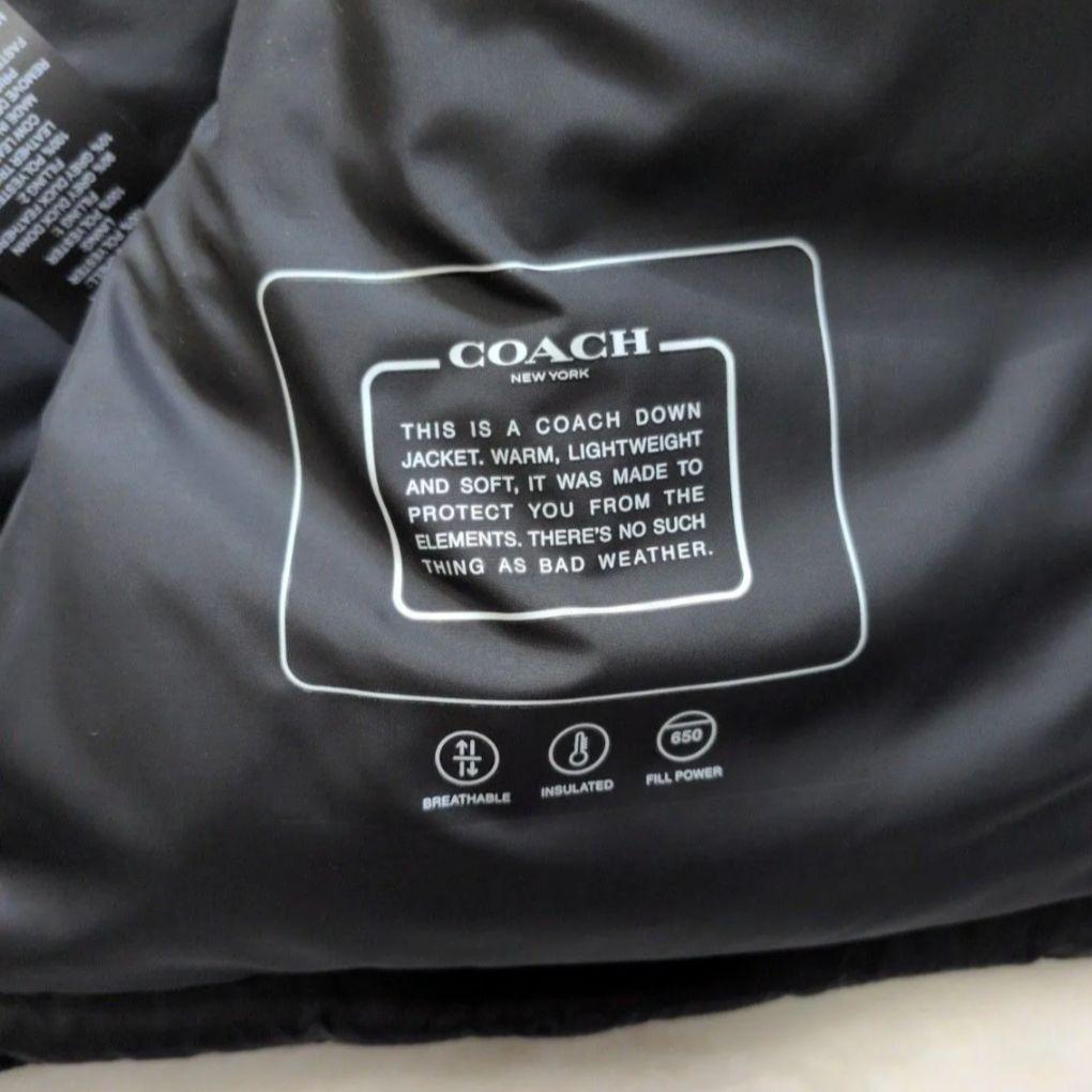 【極美品】COACH コーチ シグネチャー ダウンベスト XL 黒 メンズ