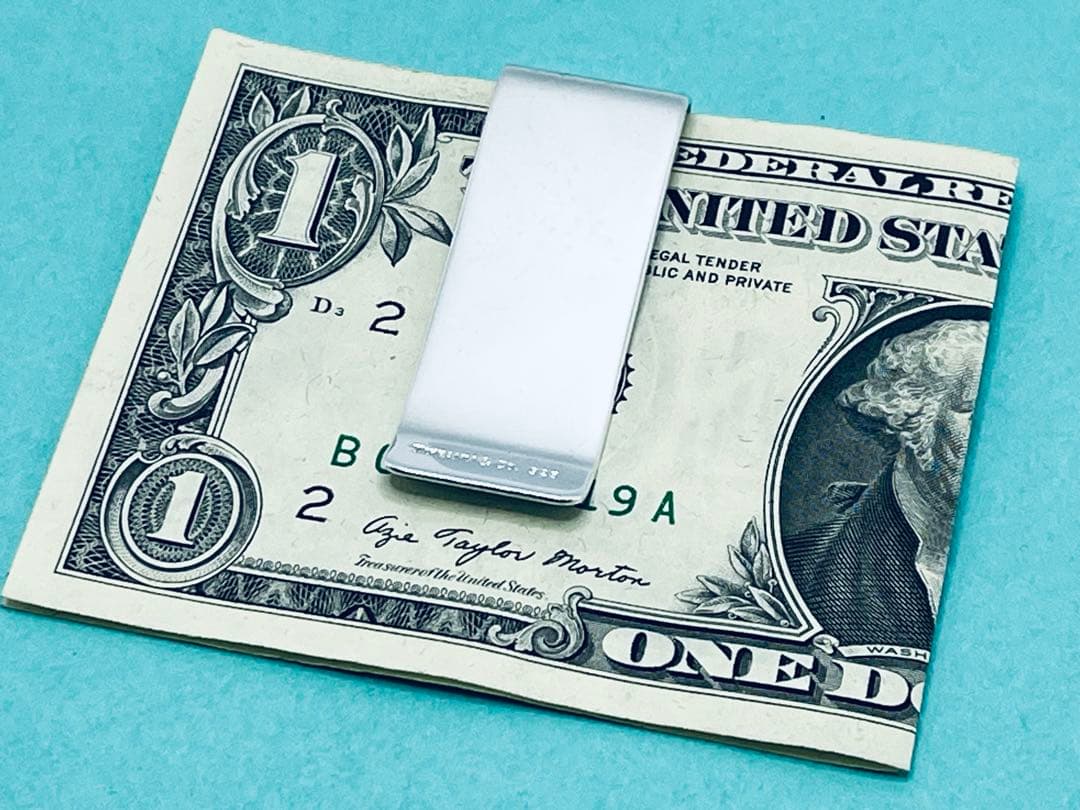 h674 ティファニー　エンジンターン　マネークリップ　シルバー　925