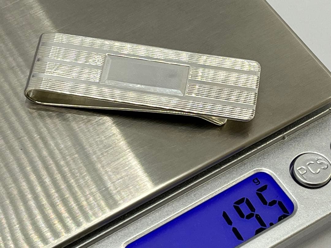 h674 ティファニー　エンジンターン　マネークリップ　シルバー　925