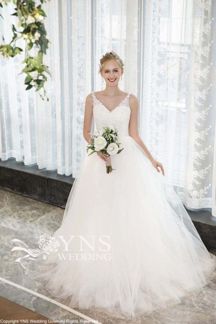 2wayタイプAライン ウェディングドレス オフホワイト