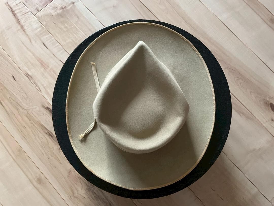 ステットソン　ハット　ビンテージ　50s　ベージュ　ジョニーデップ　ウエスタン