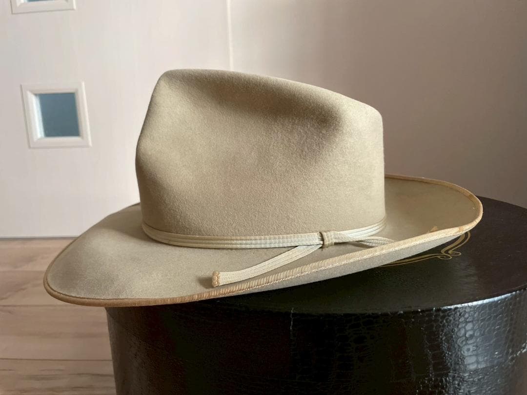 ステットソン　ハット　ビンテージ　50s　ベージュ　ジョニーデップ　ウエスタン