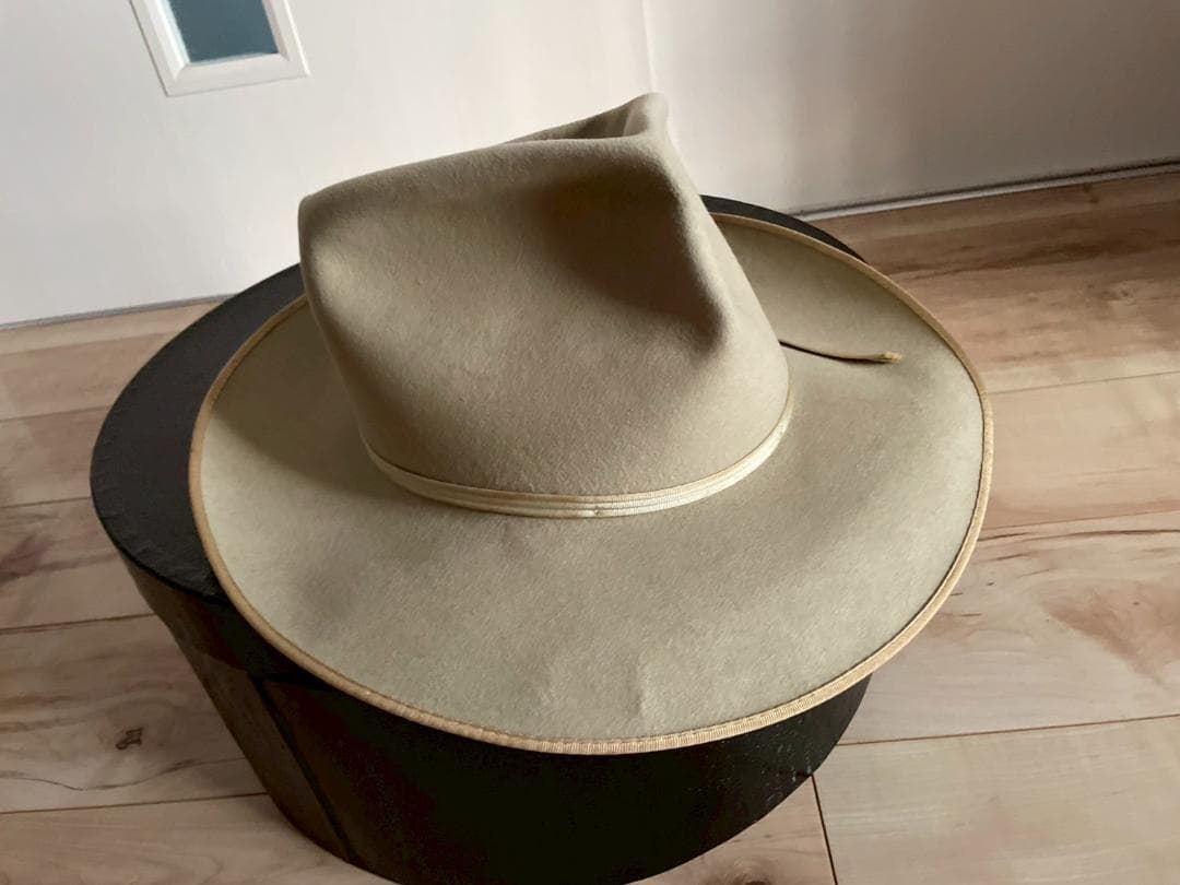 ステットソン　ハット　ビンテージ　50s　ベージュ　ジョニーデップ　ウエスタン