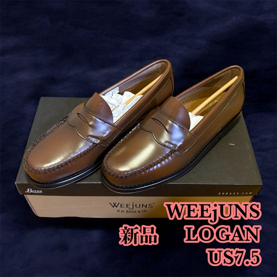 新品　G.H.BASS LOGAN ローファー　ブラウン　本革　レザー　7.5