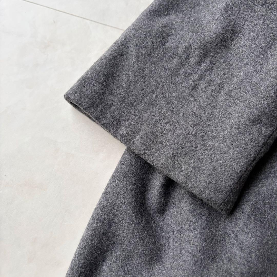 美品✨アートミックス 萌 変形 ビッグシルエット ウールコート グレー O/S