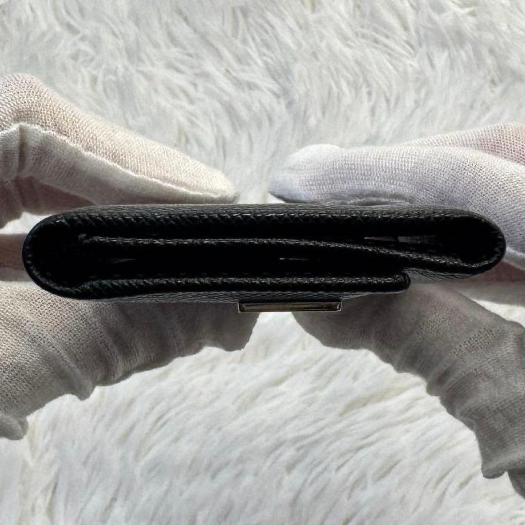 【美品】PRADA キーケース サフィアーノ レザー 黒 2PG222 プラダ