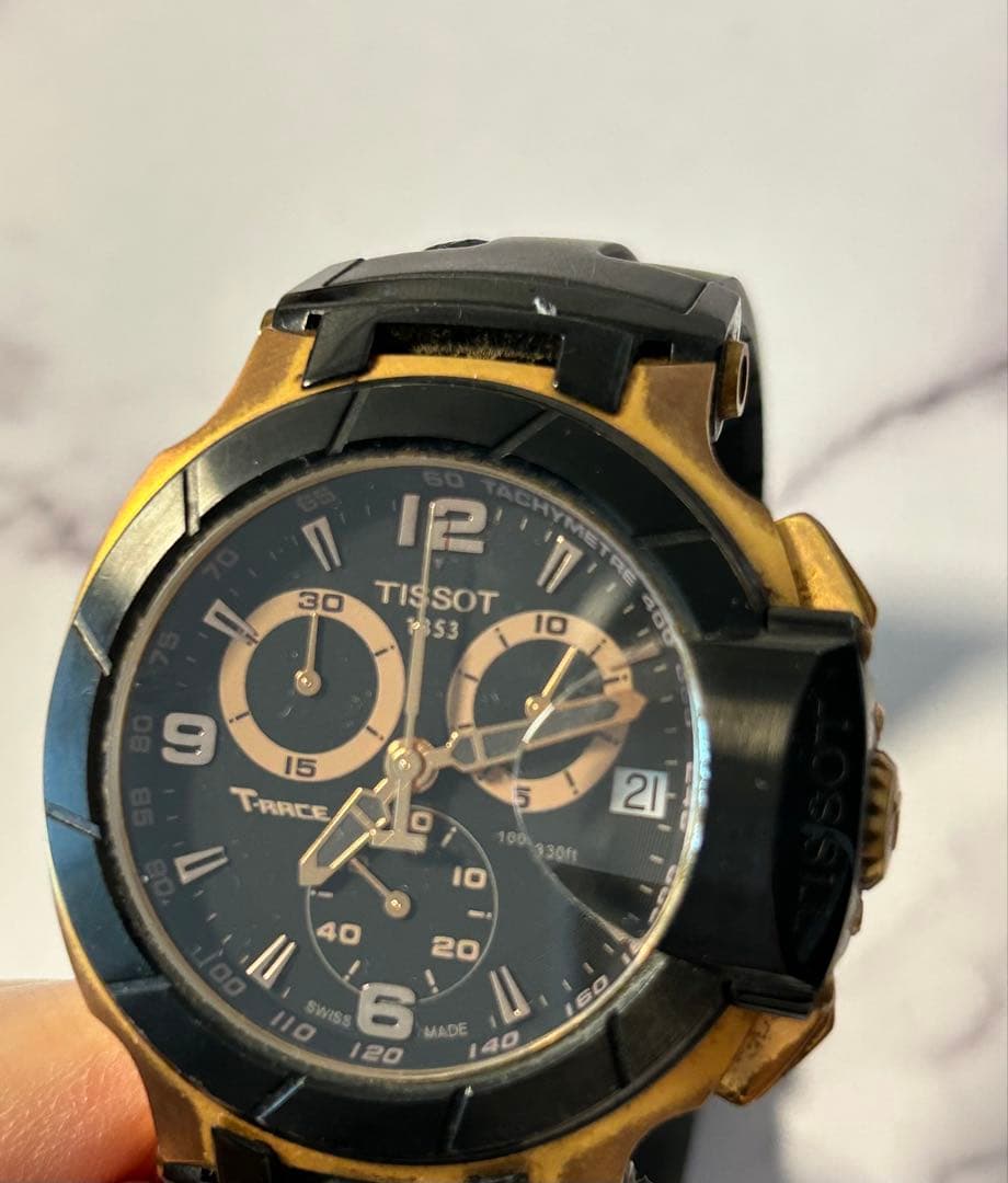 TISSOT T-Race 腕時計 ブラック ゴールド