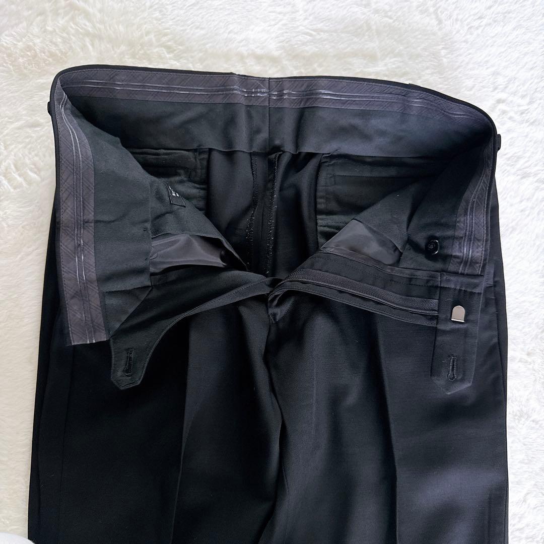 【バーバリーブラックレーベル】スーツ 3ピース 黒 38 Super 120's