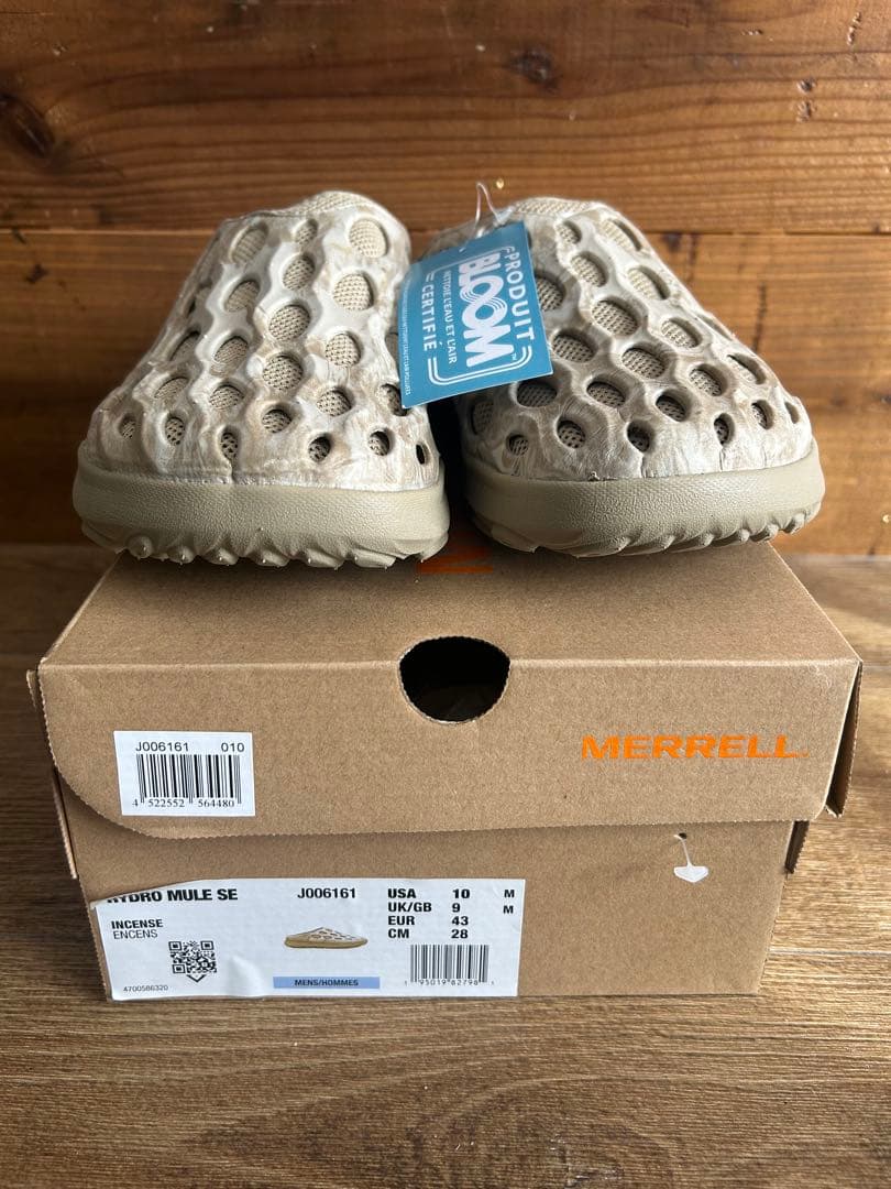 新品未使用28㎝！MERRELL HYDRO MULE SE INCENSE
