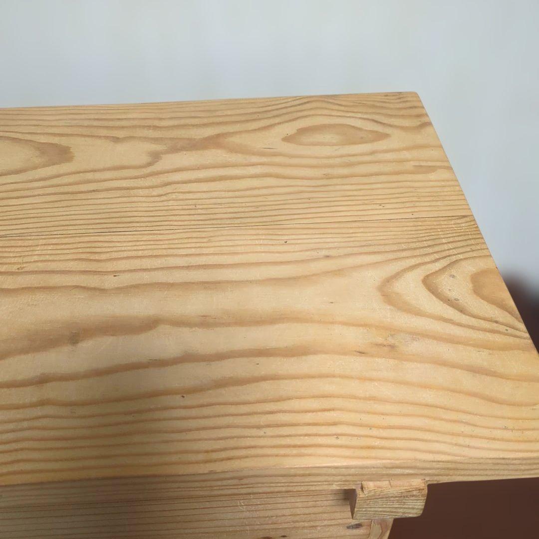 木製アンティーク ローテーブル2引き出し