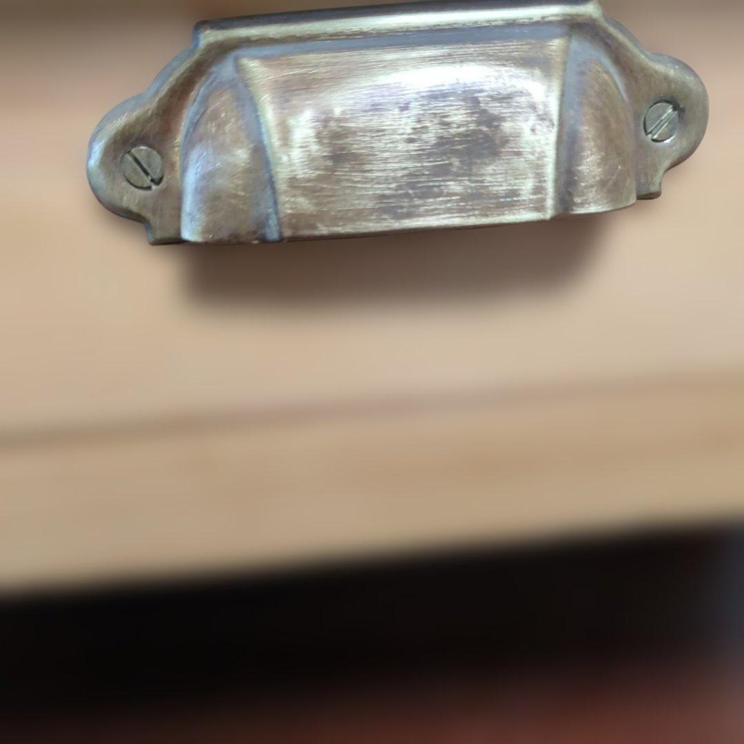 木製アンティーク ローテーブル2引き出し