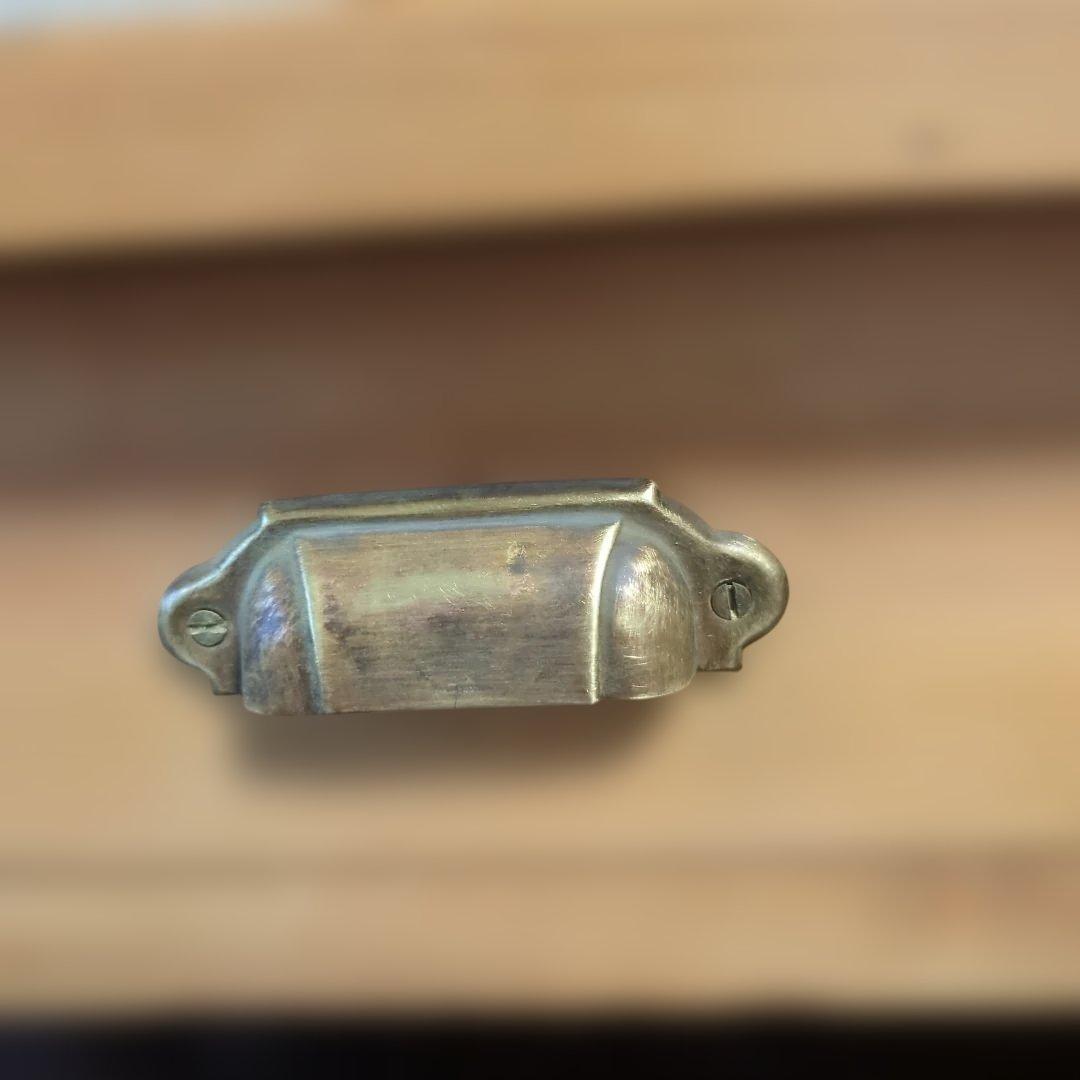 木製アンティーク ローテーブル2引き出し