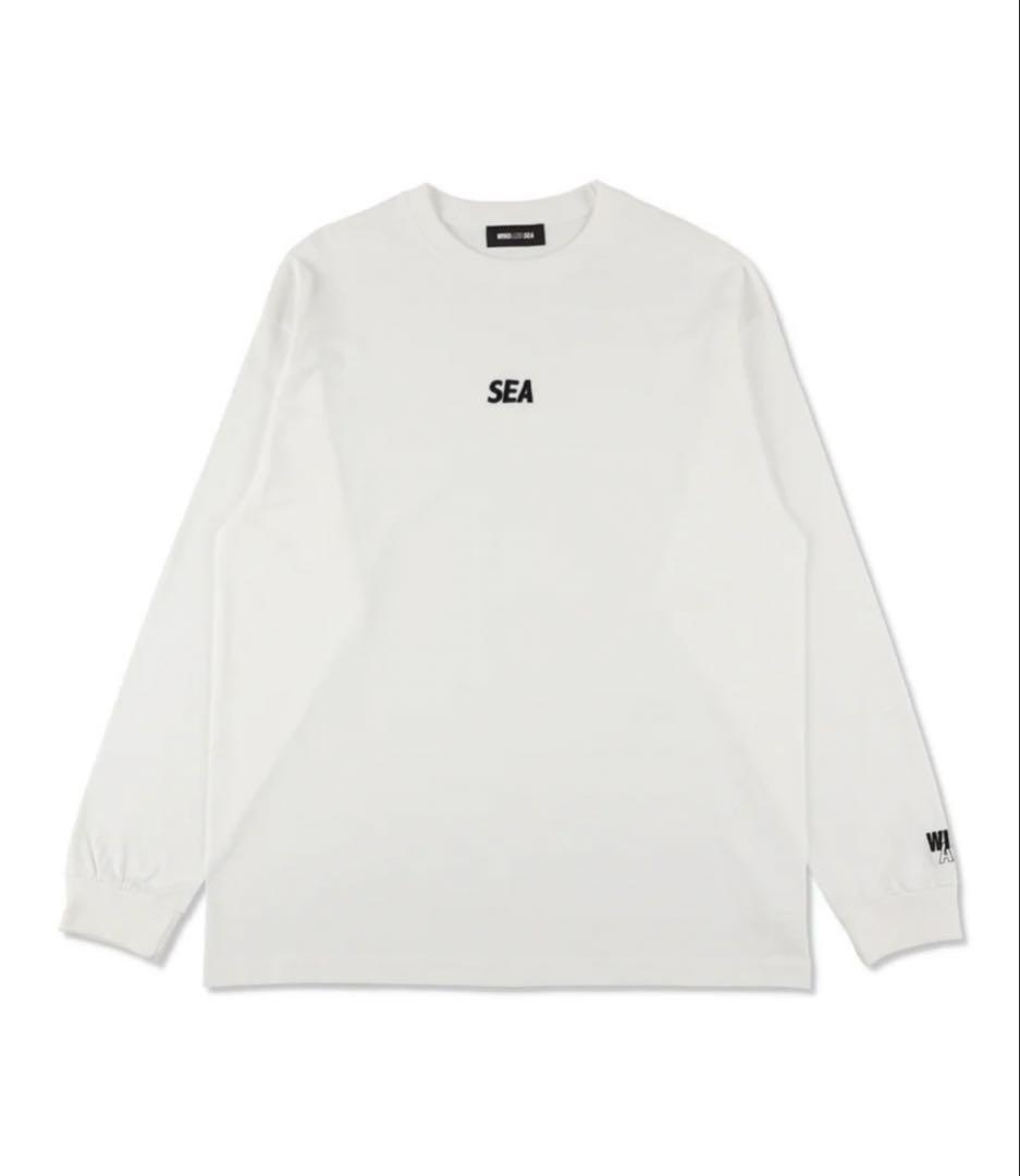 【WIND AND SEA】SMALL LOGOロングスリーブTシャツ 白 L