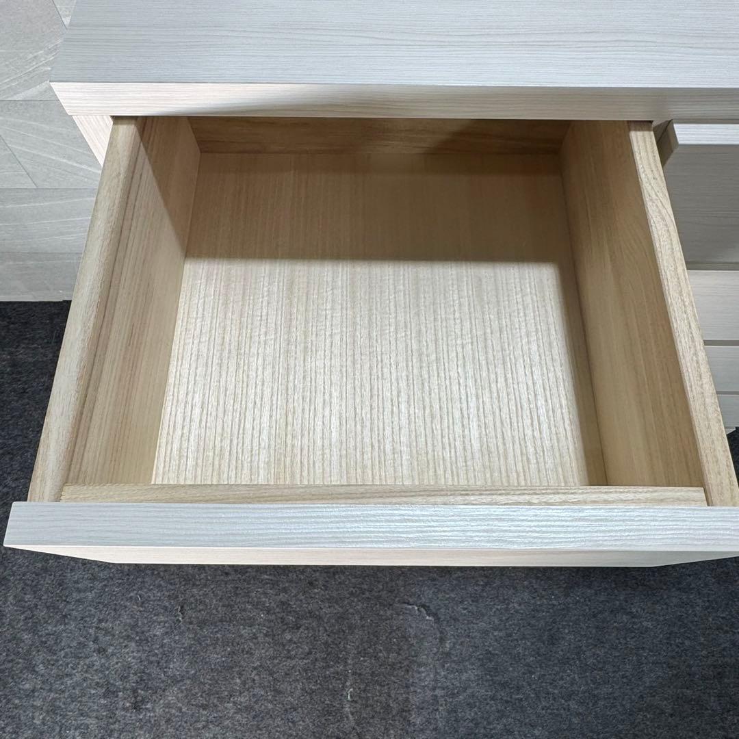 丸田木工 ウッドチェスト 幅90-6段 ホワイト 完成品 d3535 CUBE