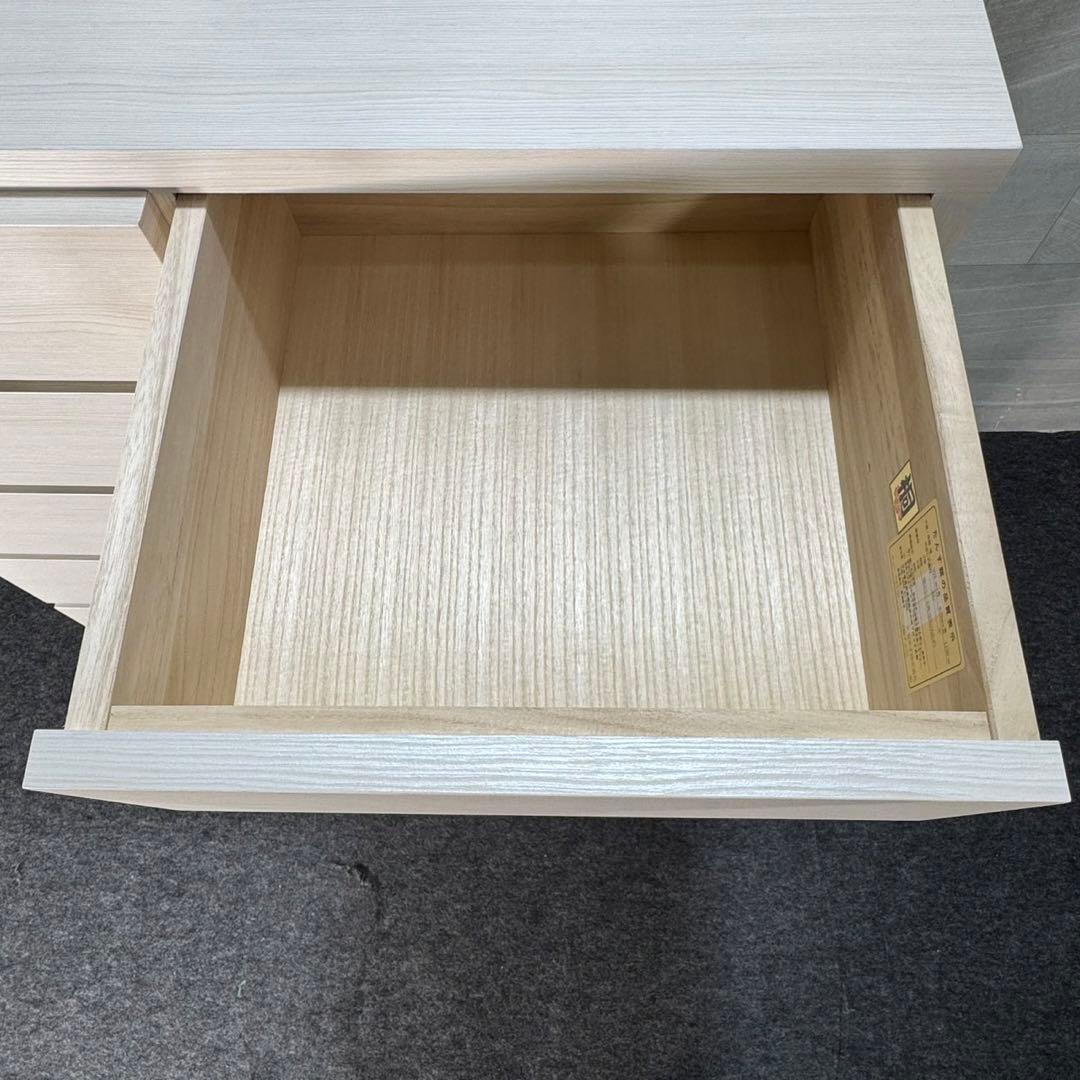 丸田木工 ウッドチェスト 幅90-6段 ホワイト 完成品 d3535 CUBE