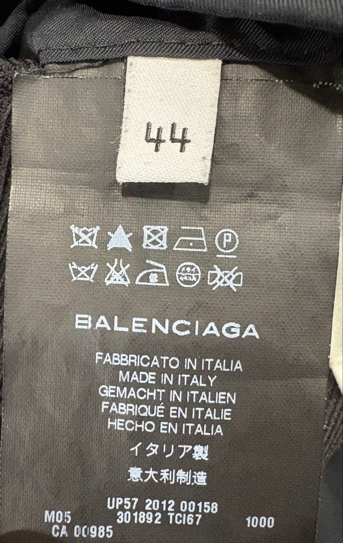 BALENCIAGA 黒 チェスターコート