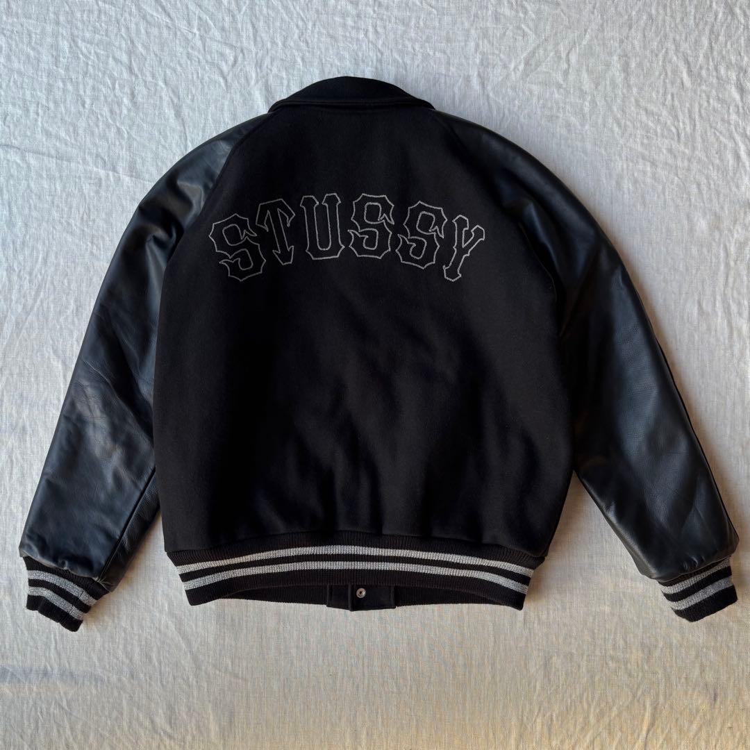 美品 OLD STUSSY ステューシー 25周年 スタジャン ブラック XL
