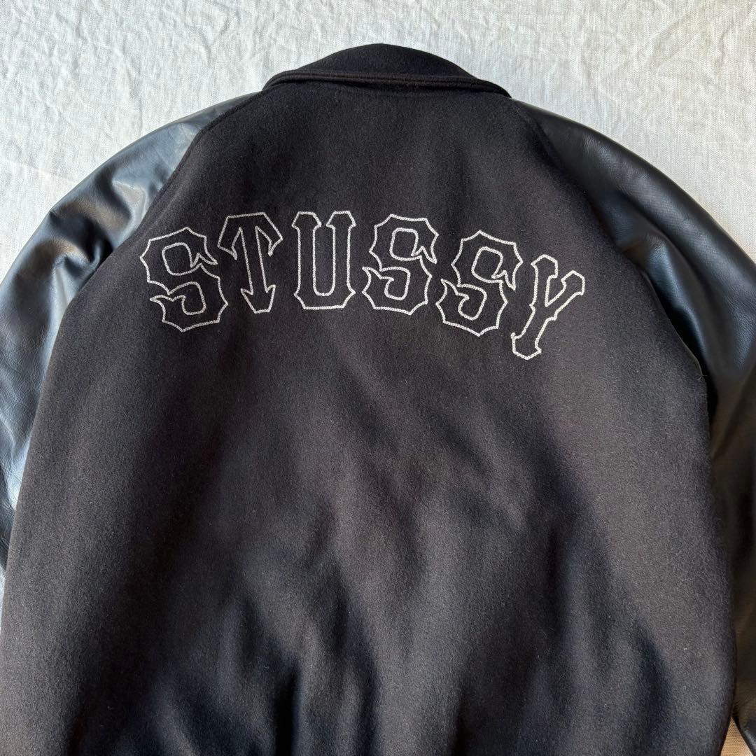 美品 OLD STUSSY ステューシー 25周年 スタジャン ブラック XL