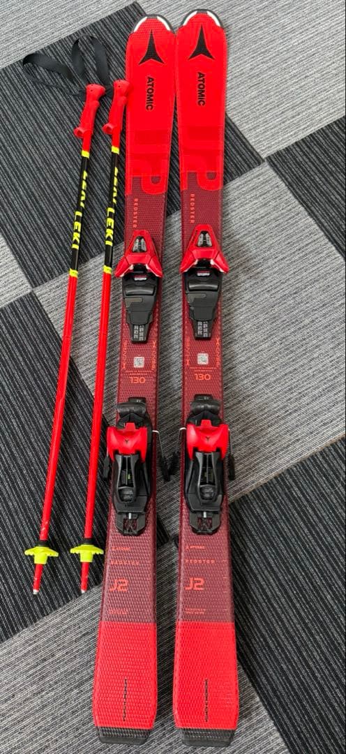 ATOMIC アトミック スキー板、ビンディング、ストック3点、スキーケースつき