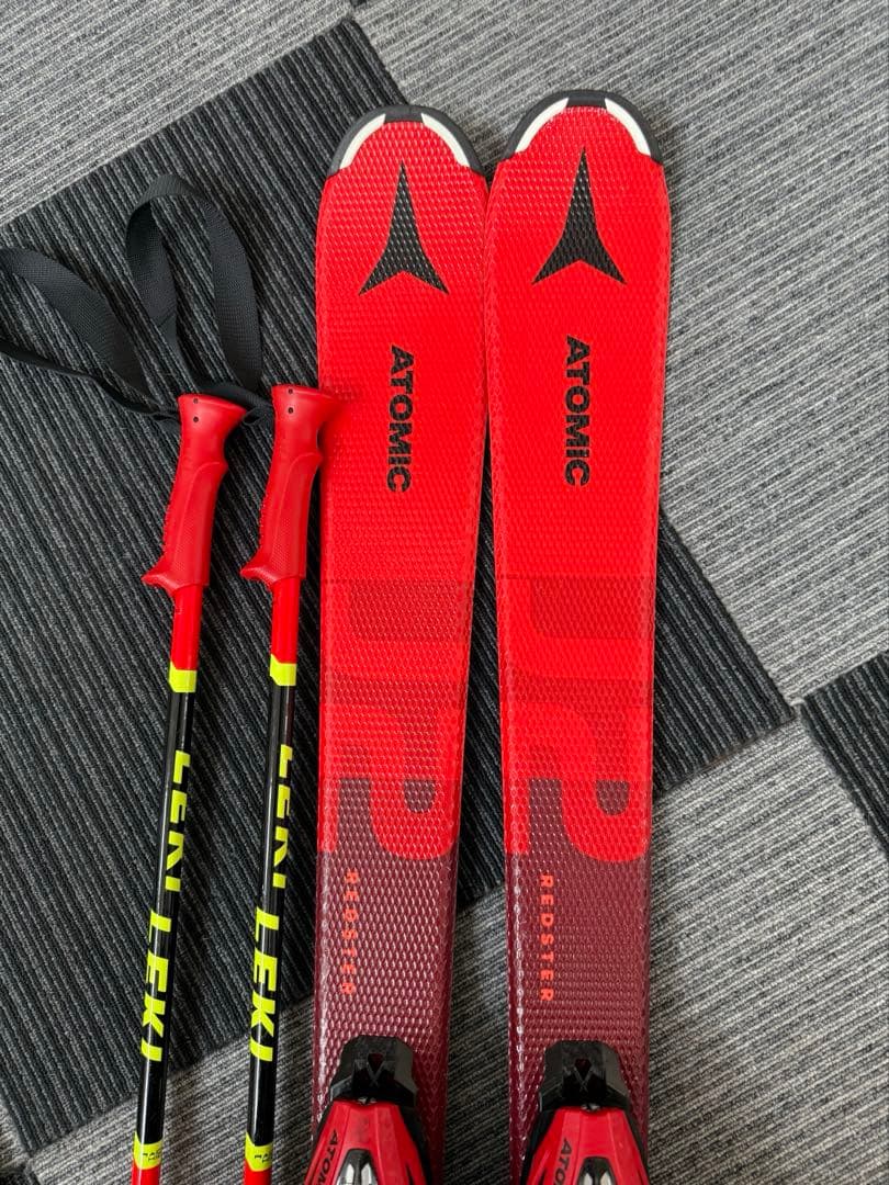 ATOMIC アトミック スキー板、ビンディング、ストック3点、スキーケースつき