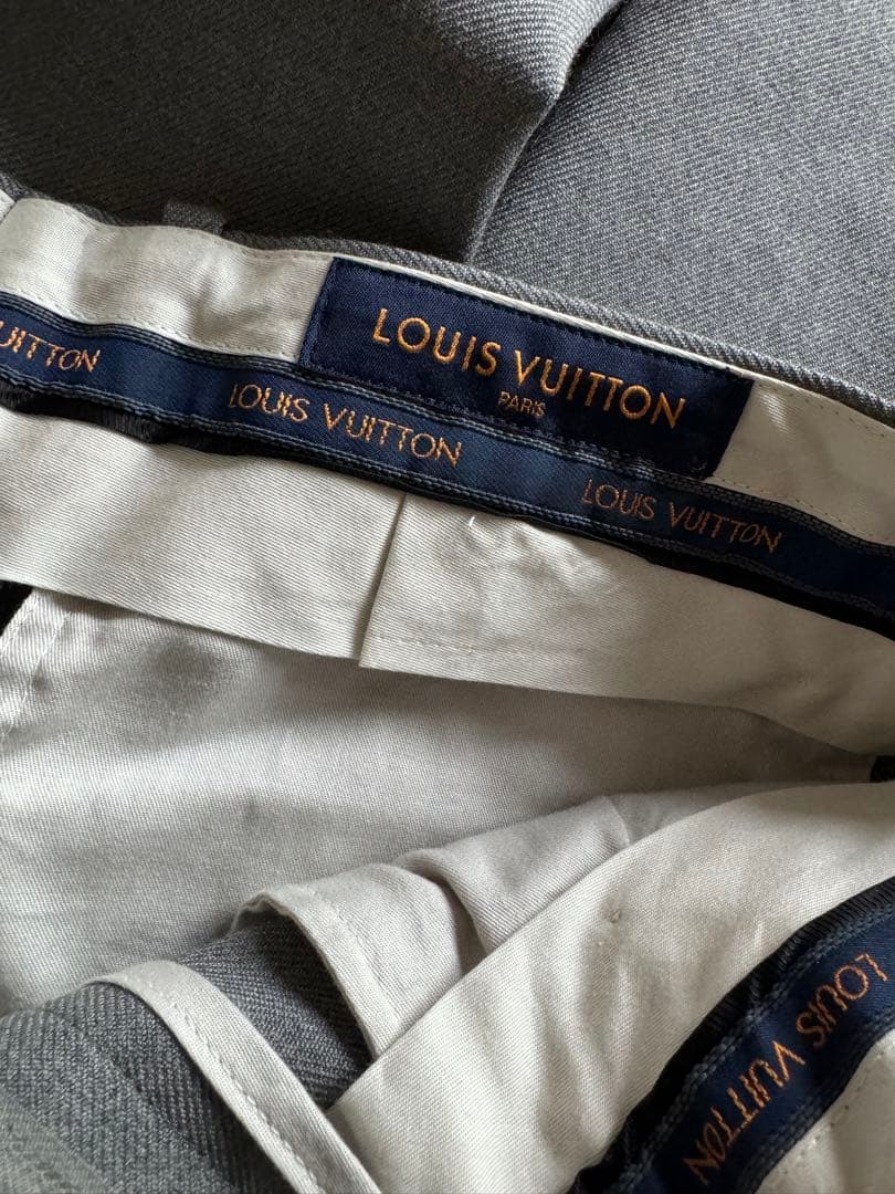 新品同様 ルイ ヴィトン 19AW タック ウール スラックス パンツ