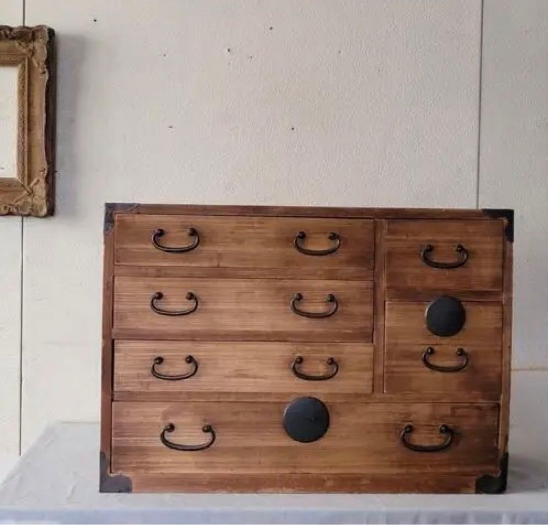 和風木製箪笥 8引き出し