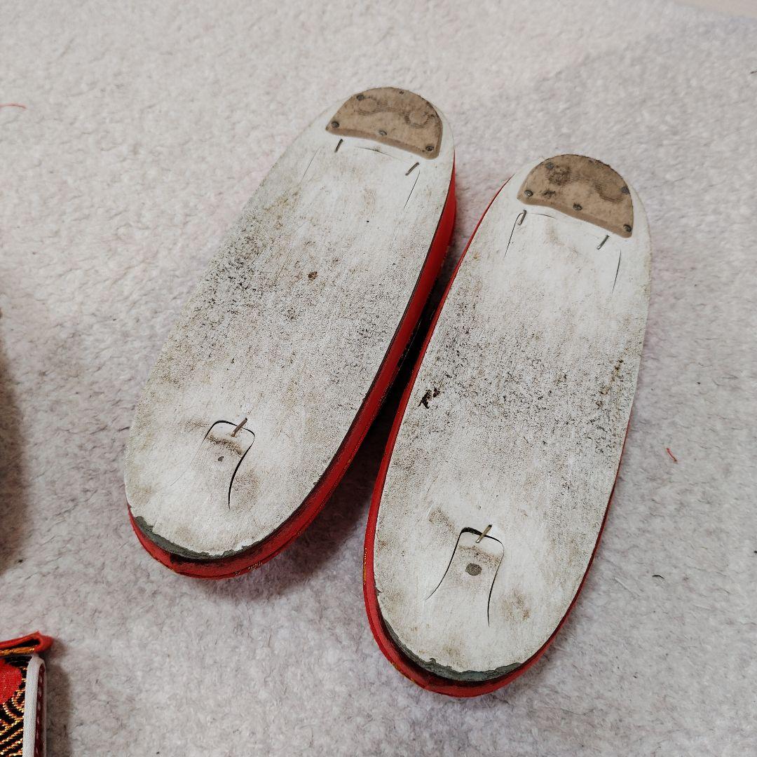 七五三 7歳 着物 帯 バッグ 草履 小物 セット 赤 黒 蝶 金駒刺繍