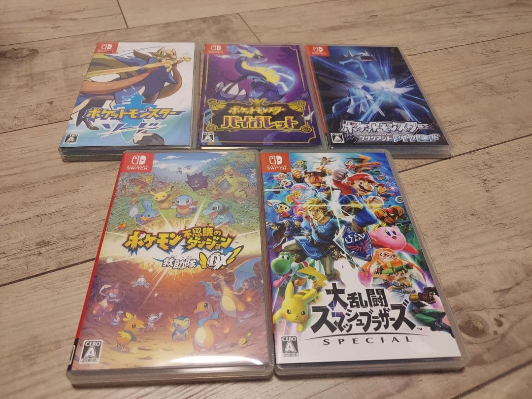 Switchソフト5種 ポケモン4種とスマブラ まとめ売り