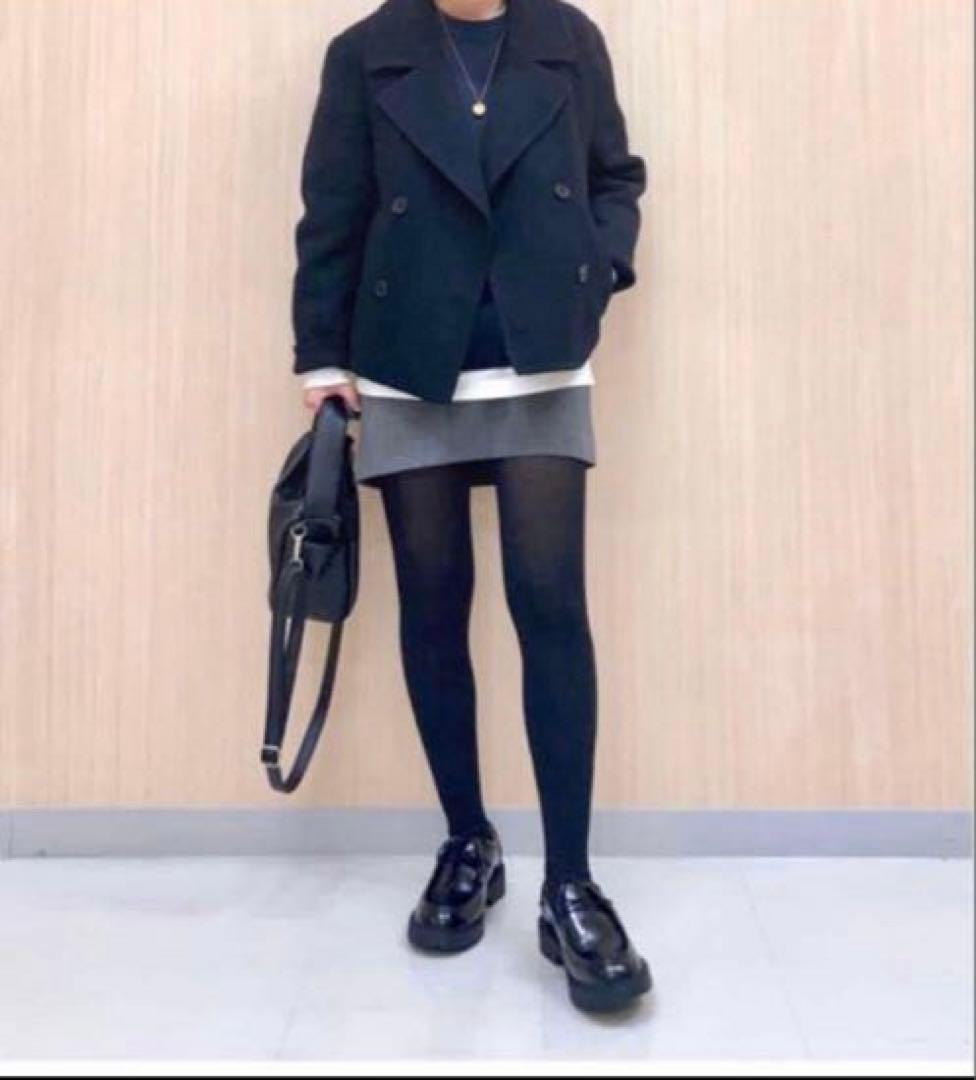 新品未使用　ダブルフェイスショートコートリラックスフィット　M ユニクロ