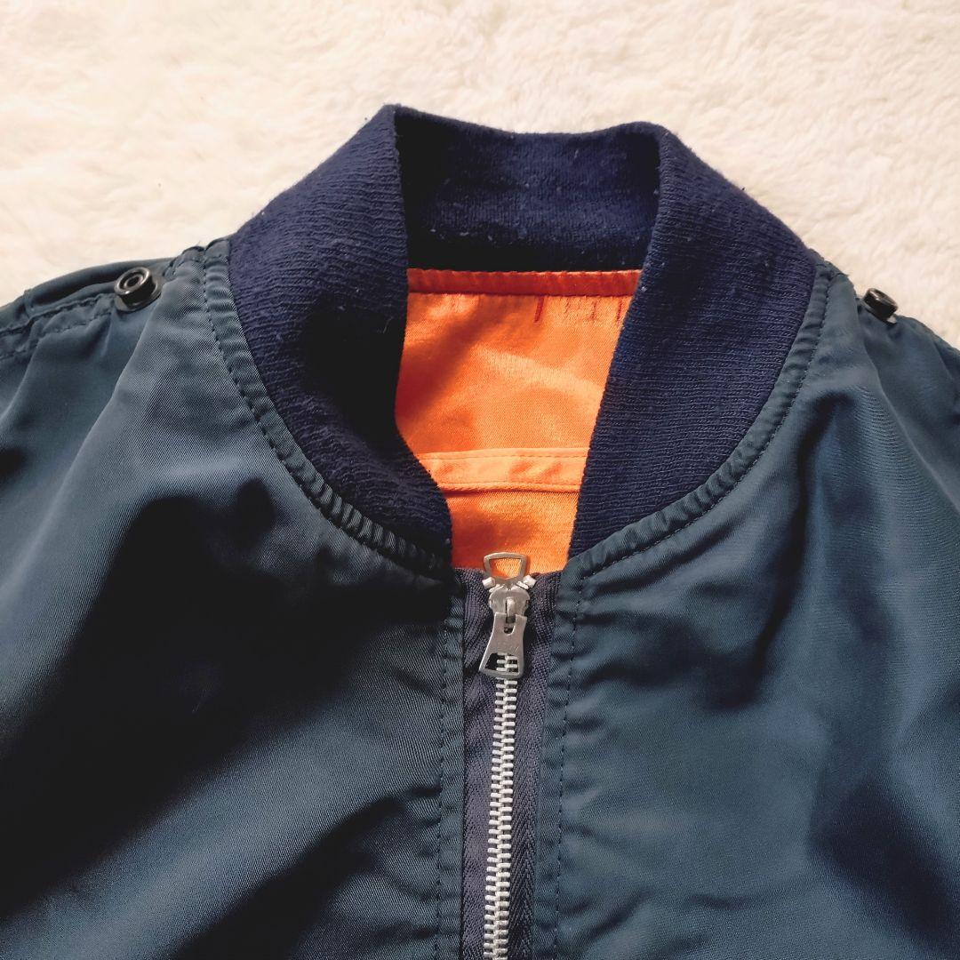 実物 80s ALPHA MA-1 bomber jkt navy IDEAL