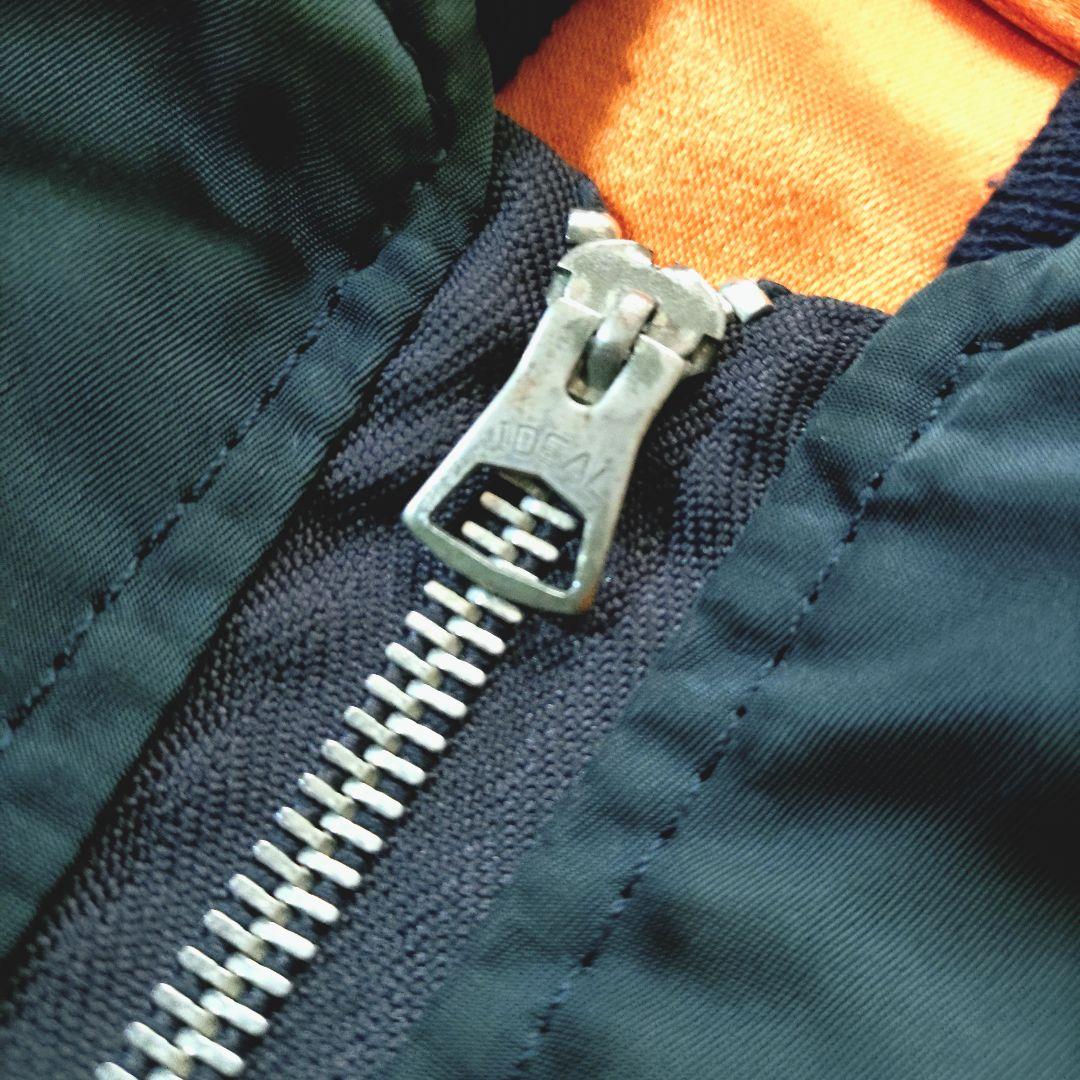 実物 80s ALPHA MA-1 bomber jkt navy IDEAL
