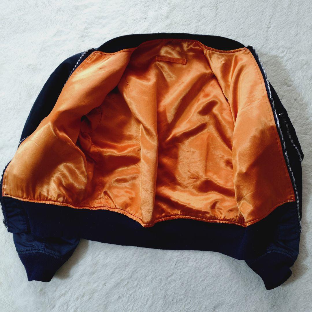 実物 80s ALPHA MA-1 bomber jkt navy IDEAL