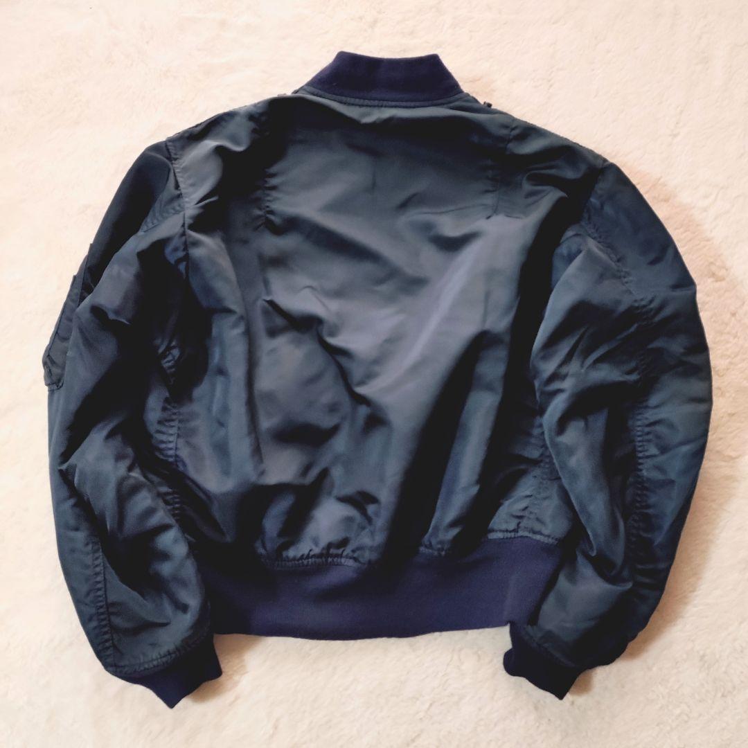 実物 80s ALPHA MA-1 bomber jkt navy IDEAL