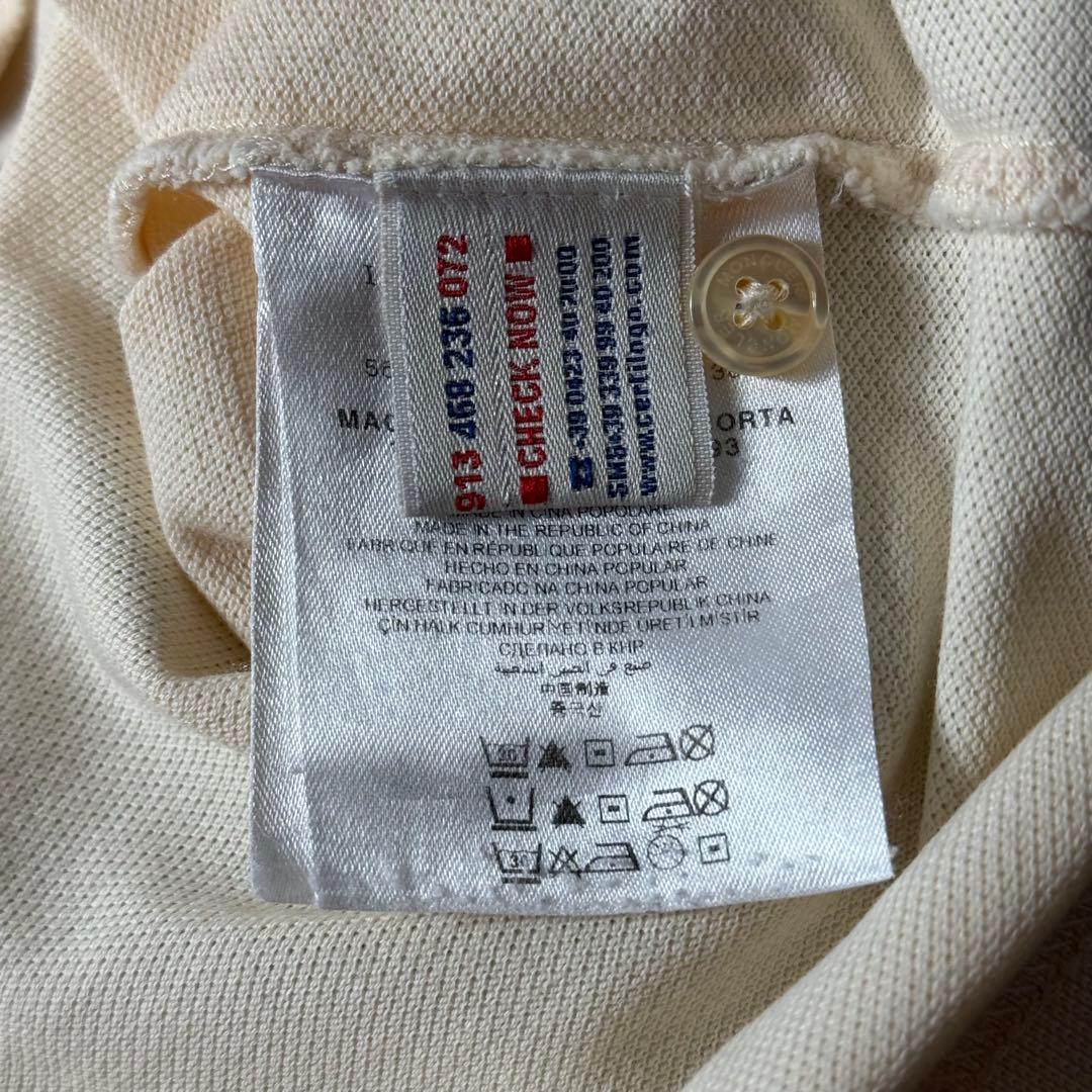 [鑑定済]モンクレール☆ワッペンロゴポロシャツ 希少ベージュ Lサイズ