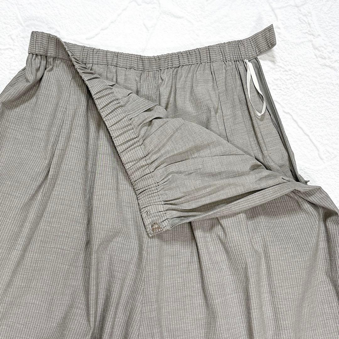 ✨美品✨近年 慈雨 サルエルパンツ ペチコート付き ストライプ イージーパンツ