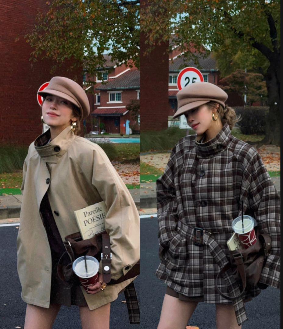 新品　nalm. reversible frill half trench