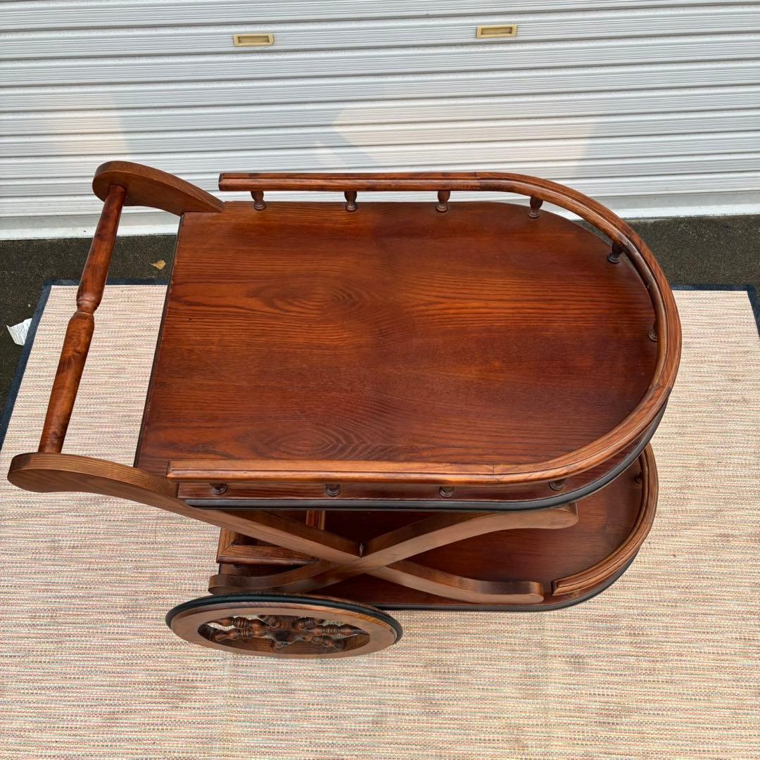 【送料込】アンティーク家具　キッチンワゴン　トロリーワゴン　ヴィンテージ