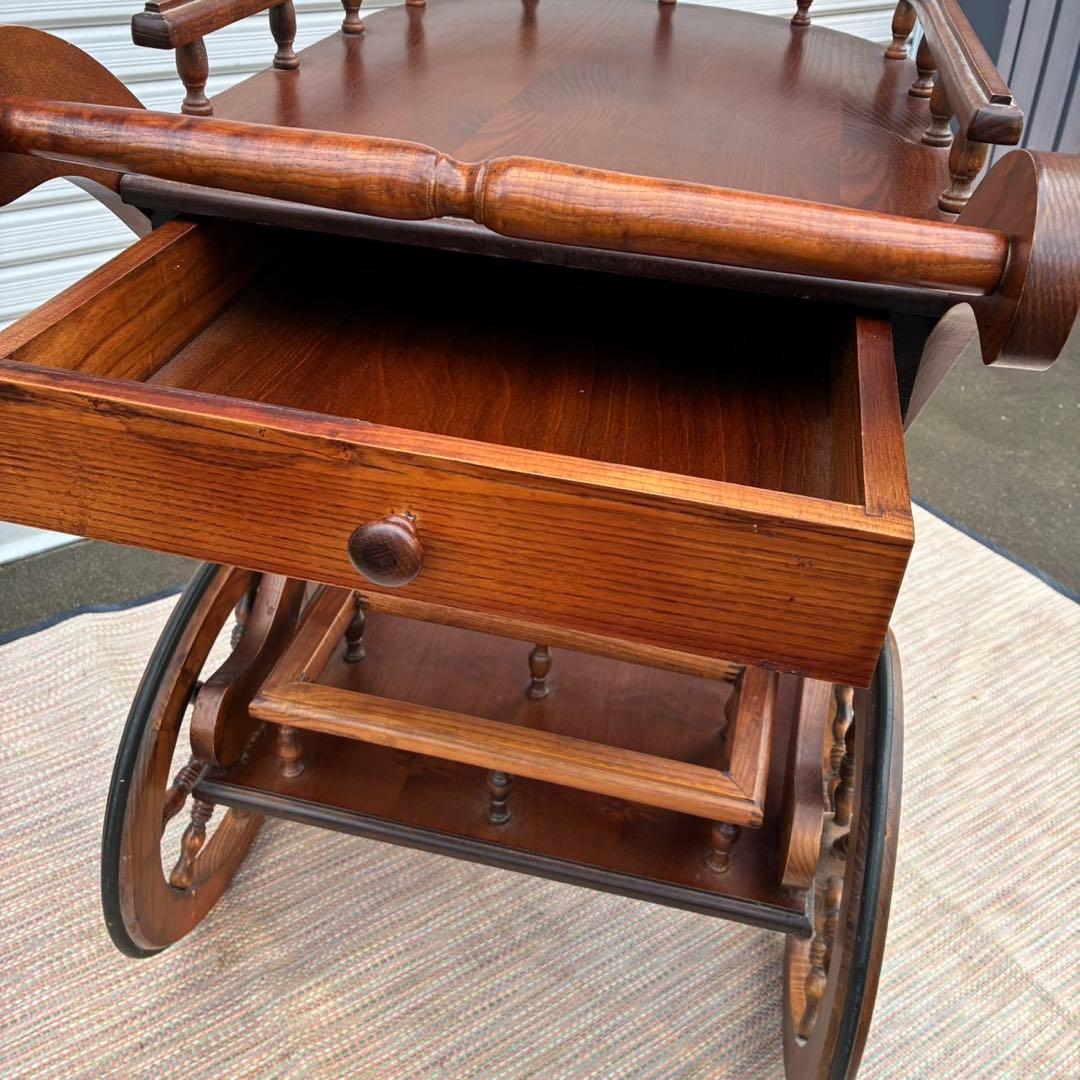 【送料込】アンティーク家具　キッチンワゴン　トロリーワゴン　ヴィンテージ