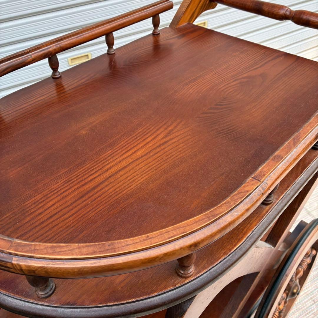 【送料込】アンティーク家具　キッチンワゴン　トロリーワゴン　ヴィンテージ