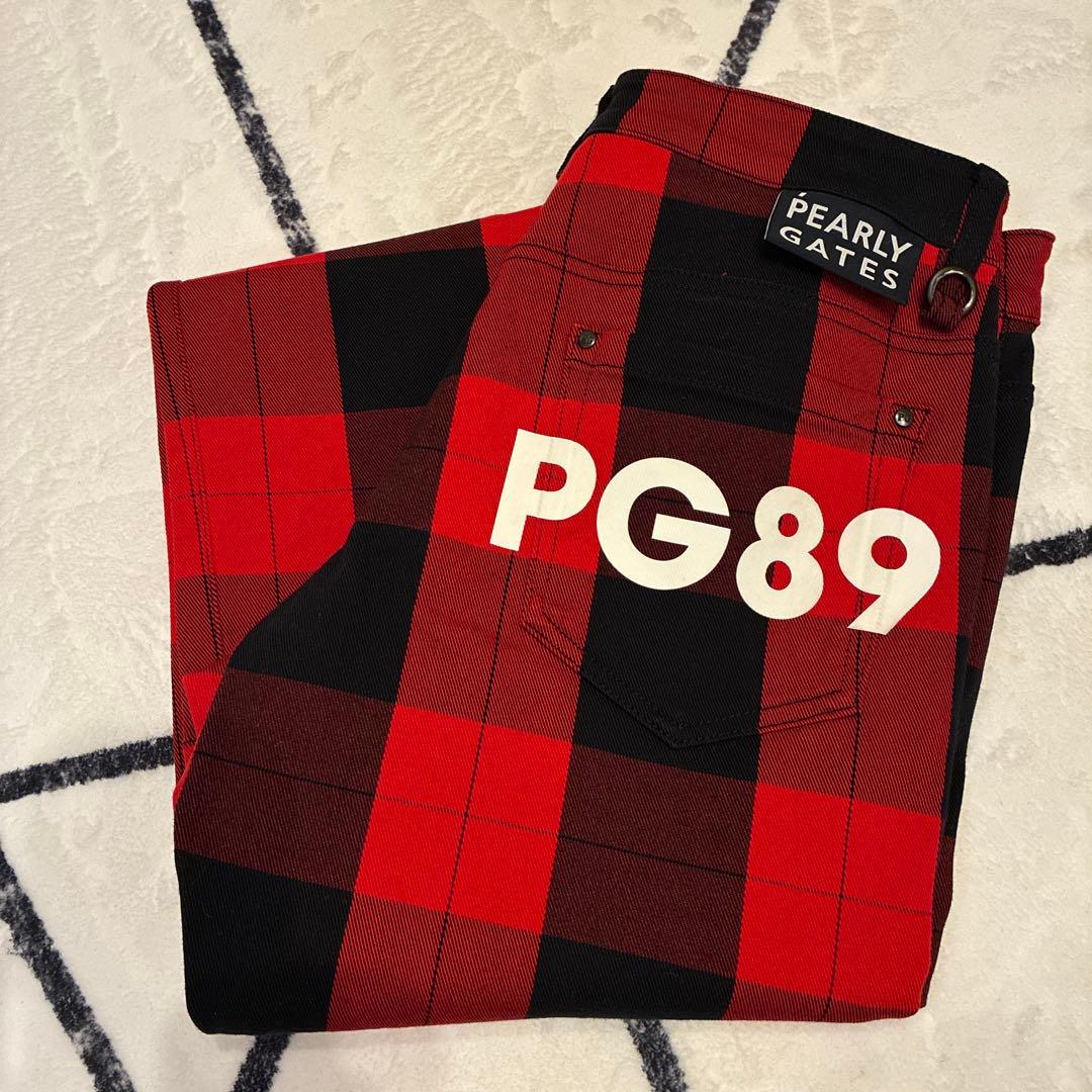 週末限定価格 パーリーゲイツ　パンツ　赤黒チェック　サイズ3