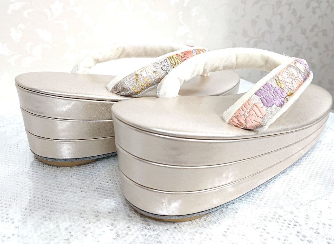 和装用バッグと草履セット 鈴乃屋 西陣織バッグ 本革草履